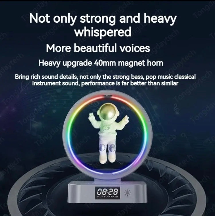 Astronaut Atmosphere Night Light With Bluetooth Speaker, Magnetic Levitation Lamp With Bluetooth Speaker, Wireless Charging Alarm Clock With Night Light Astronaut Atmosphere Night Light With Bluetooth Speaker, Magnetic Levitation Lamp With Bluetooth Speaker, Wireless Charging Alarm Clock With Night Light